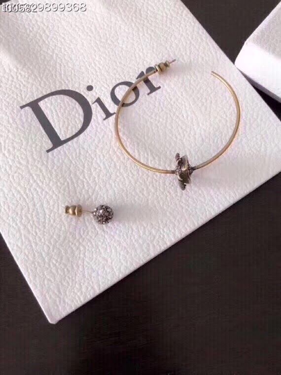 Dior飾品 迪奧經典熱銷款耳釘耳環 不對稱耳圈  zgd1061